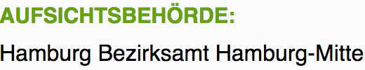 Zuständige Aufsichtsratsbehörde