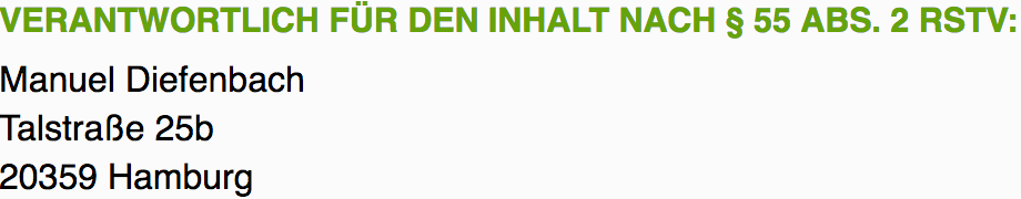Verantwortlich für den Inhalt